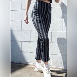 Brandy Melville John Galt Black and gray striped pants.